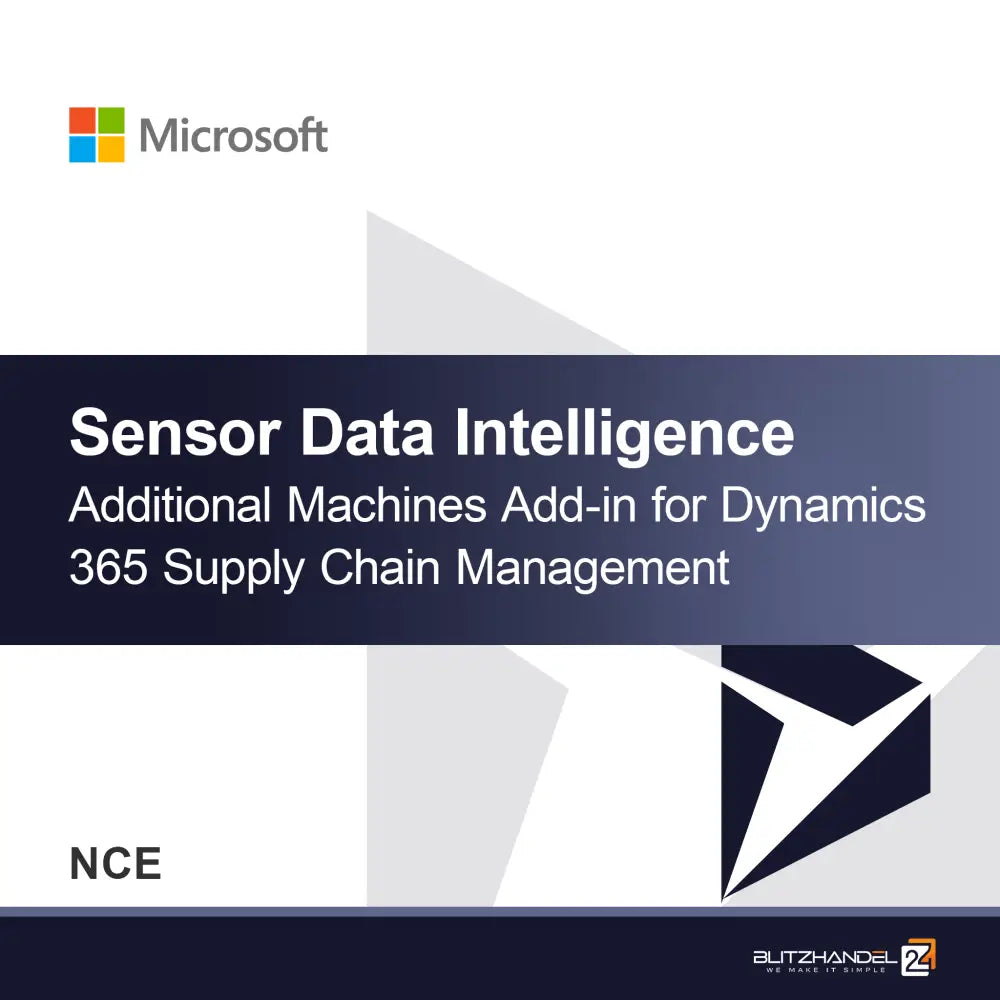 Sensor Data Intelligence Additional Machines Add-in for Dynamics 365 Supply Chain Management (NCE)