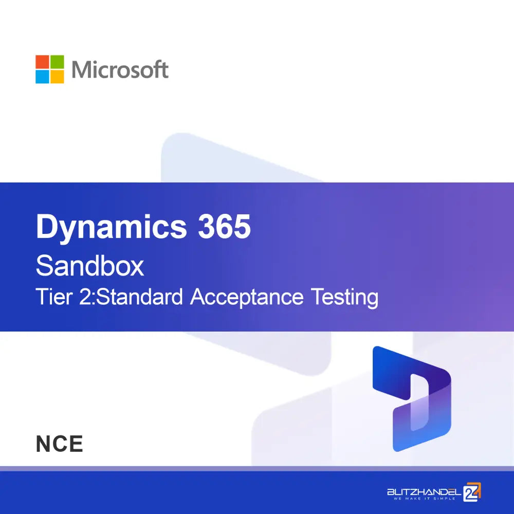 Dynamics 365 Operations - Sandbox Tier 2: Standard Acceptance Testing